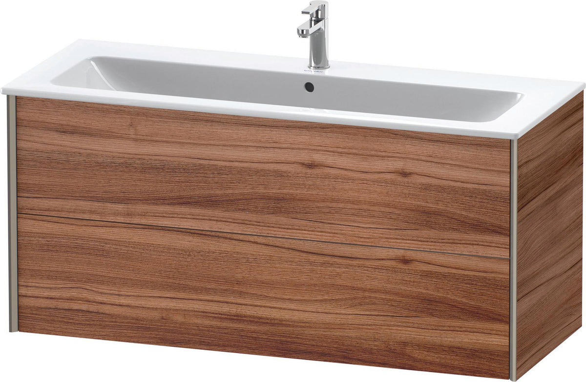 Duravit XViu Waschtischunterbau wandhängend 1210 mm, 2 Schubkästen, champagner matt/weiß matt