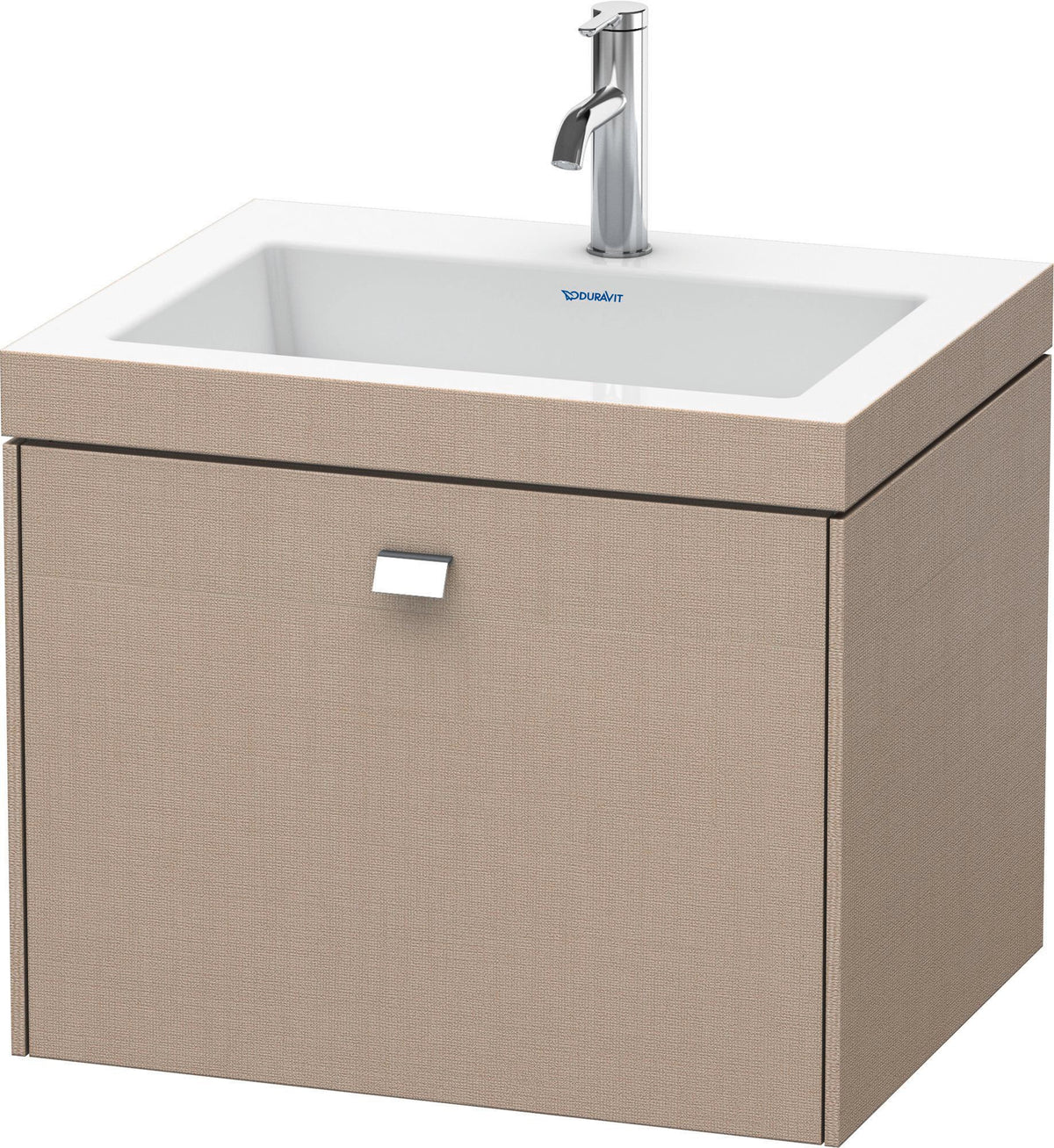 DURAVIT Brioso c-bonded Waschtischset 600 mm, wandhängend, Betongrau Matt, 1 Auszug