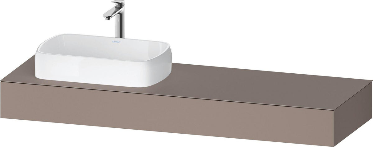 DURAVIT Qatego Konsole Studio F. A. Porsche 1400 mm wandhängend mit Ausschnitt links