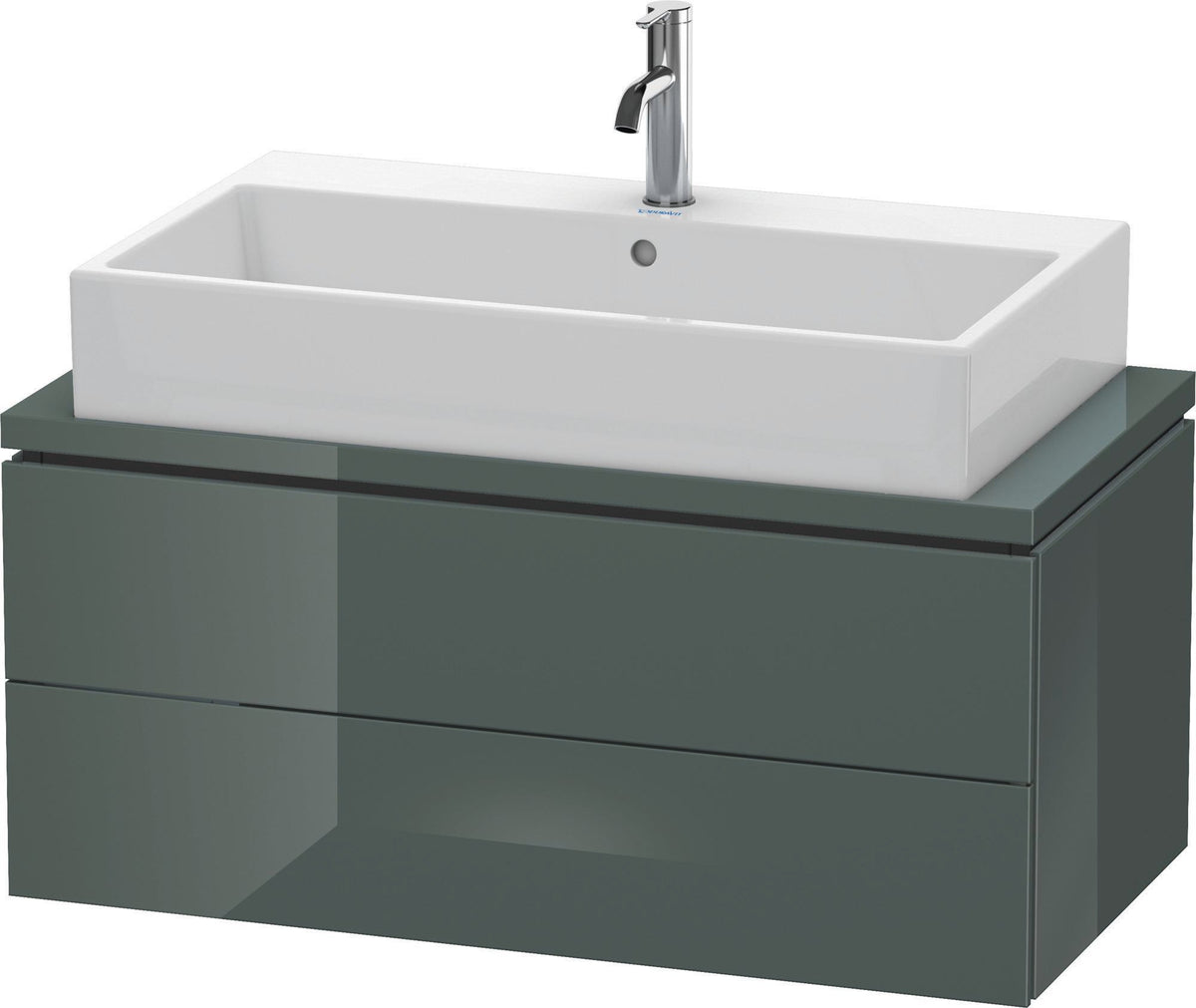 DURAVIT L-Cube Konsolenwaschtischunterbau 920 mm Amerikanisch Nussbaum, 2 Schubkästen, wandhängend