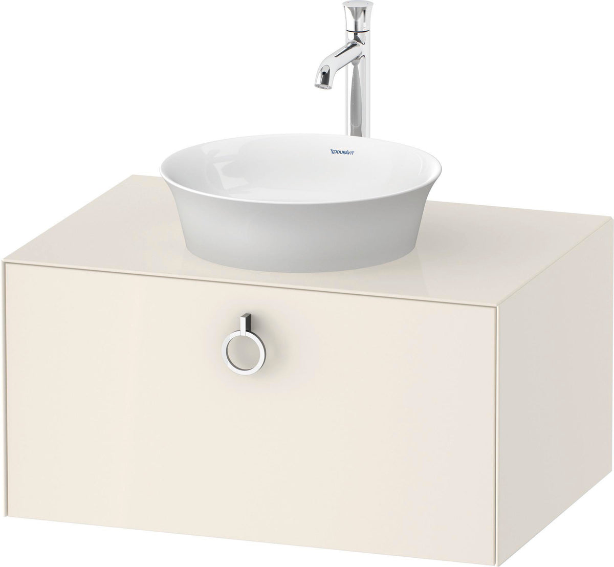 DURAVIT White Tulip Waschtischunterbau 800 mm wandhängend, 1 Auszug, Nussbaum/Taupe Hochglanz