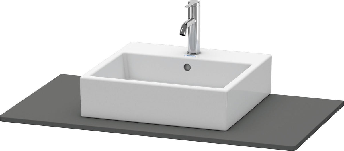 DURAVIT Konsole XSquare 1000x550mm betongrau matt mit Ausschnitt für Waschtisch