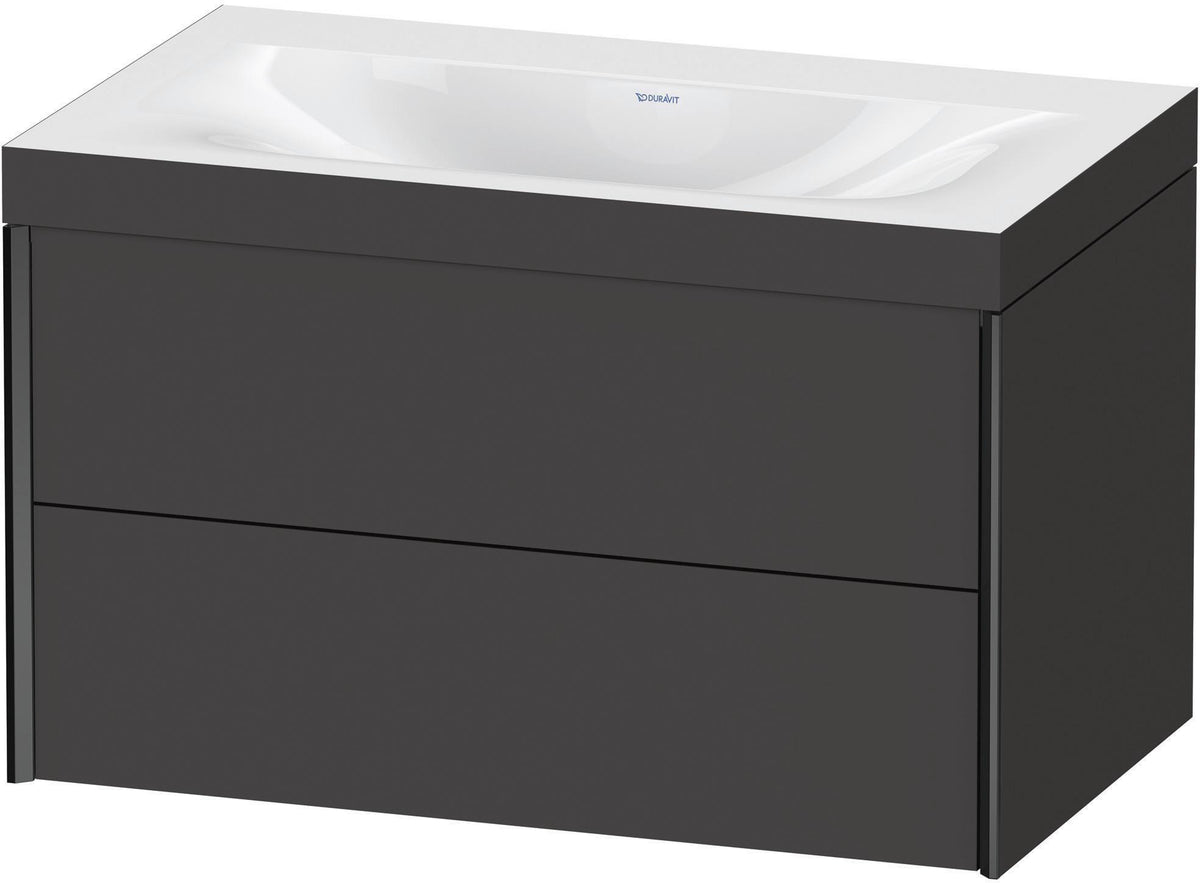 DURAVIT XViu c-bonded Waschtischset wandhängend 800x480x503mm mit 2 Schubkästen, Push-Open und Soft-Close