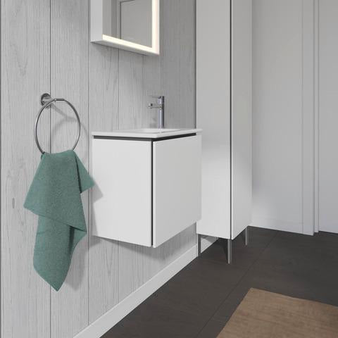 Duravit L-Cube Waschtischunterbau 420 mm wandhängend, 1 Tür rechts, weiß matt – Christian Werner Design