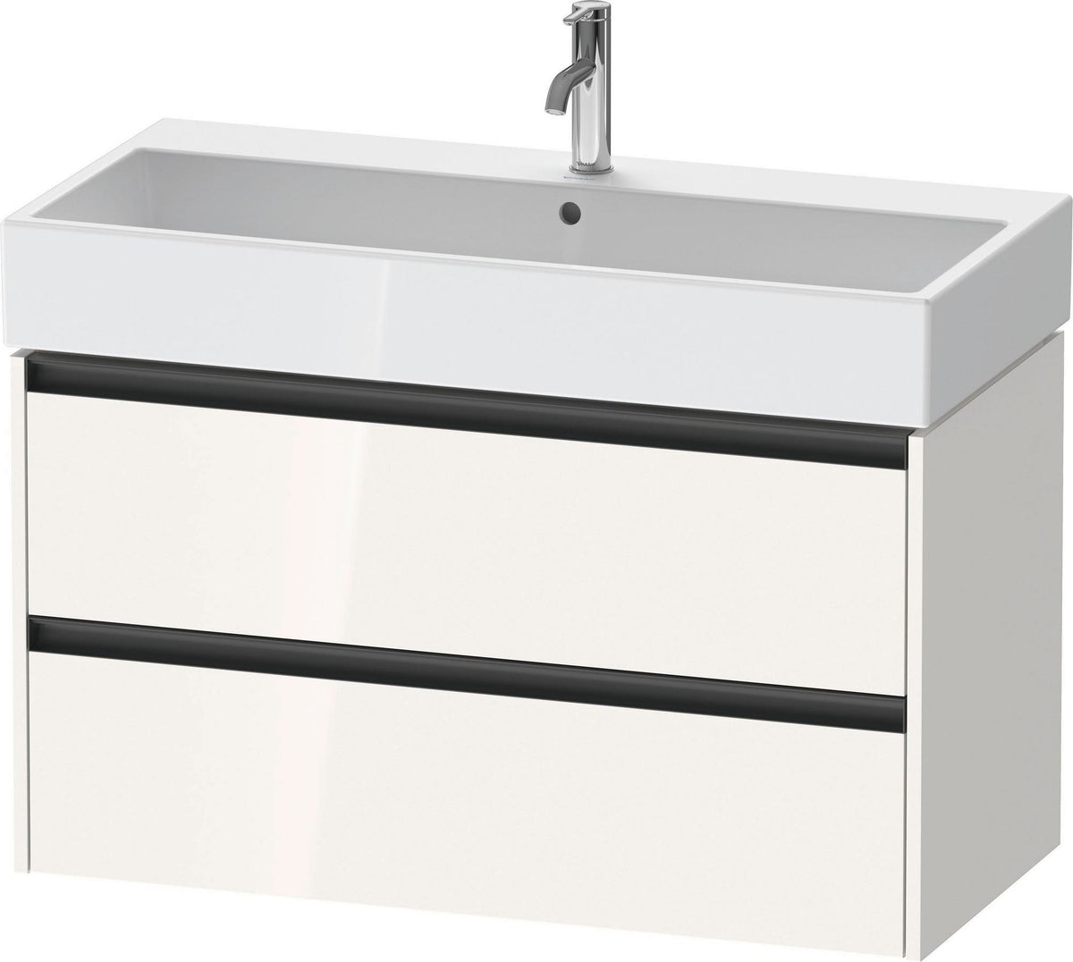 DURAVIT Ketho.2 Waschtischunterbau wandhängend betongrau matt 984 mm mit 2 Schubkästen