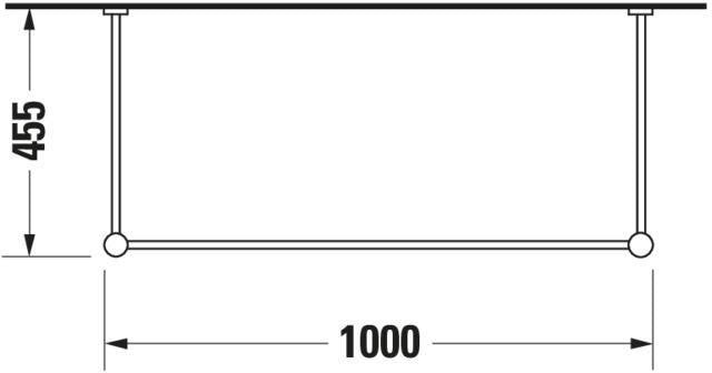 DURAVIT Metallkonsole Vero höhenverstellbar chrom für Waschtisch 032985