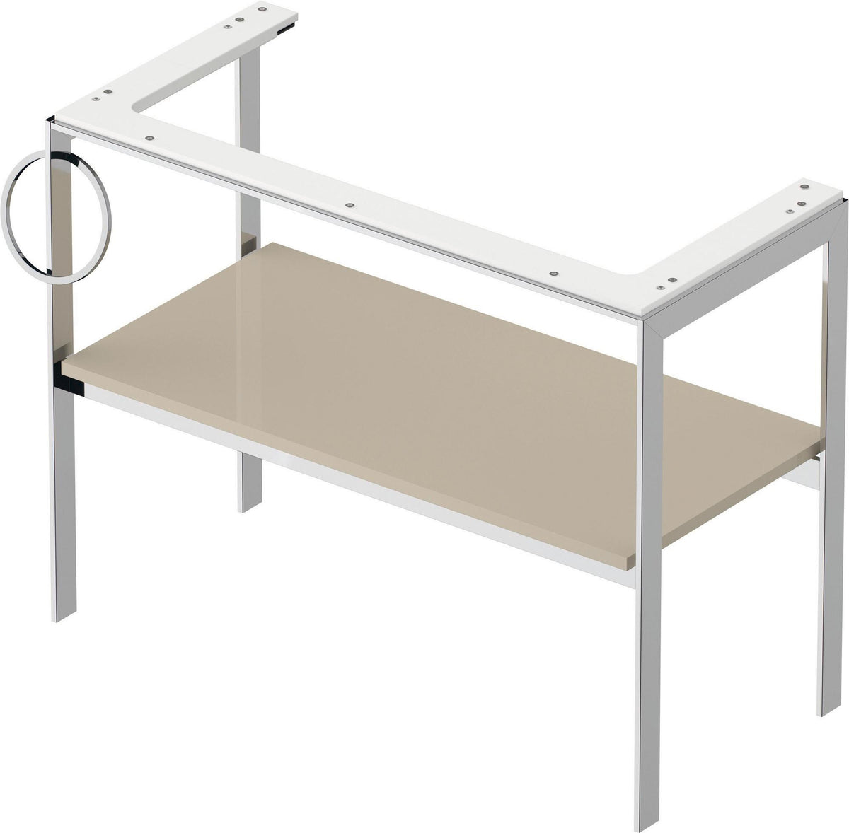 DURAVIT White Tulip Metallkonsole 984 mm Taupe Hochglanz von Philippe Starck