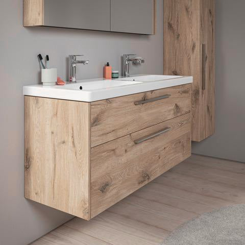DURAVIT D-Code Halbhochschrank 400 mm, rechts, Basalt Matt, 1 Tür, Glasböden