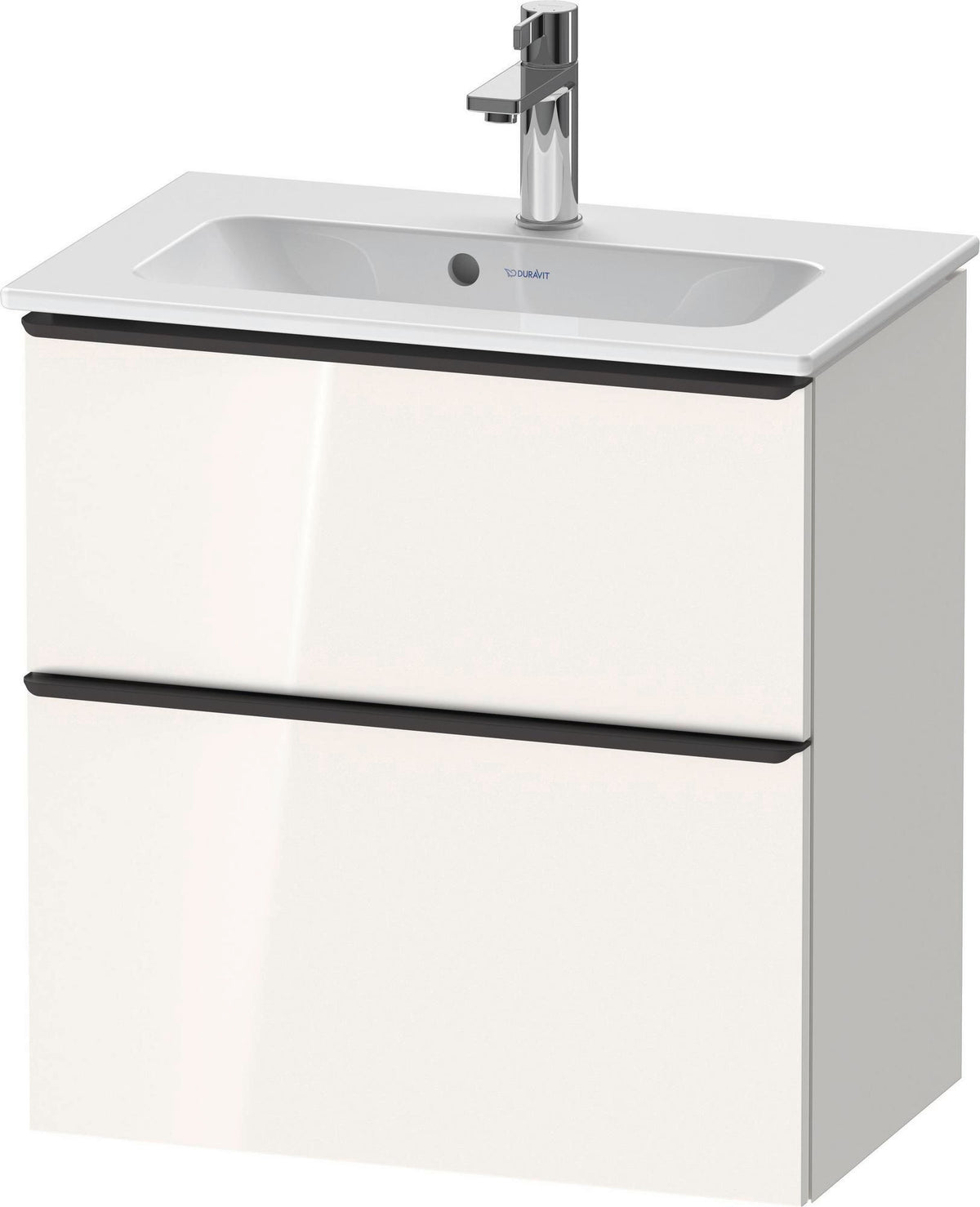 Duravit D-Neo Waschtischunterbau 610 mm betongrau matt mit Soft-Close und Bronze-Griff