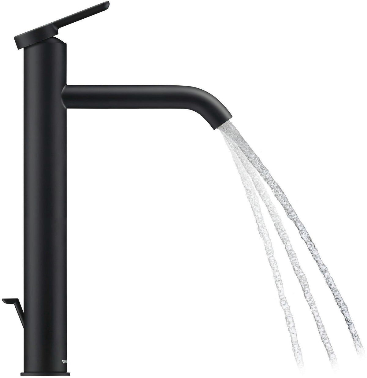 Duravit C.1 Einhebel-Waschtischmischer XL 166 mm mit Zugstange, Schwarz Matt