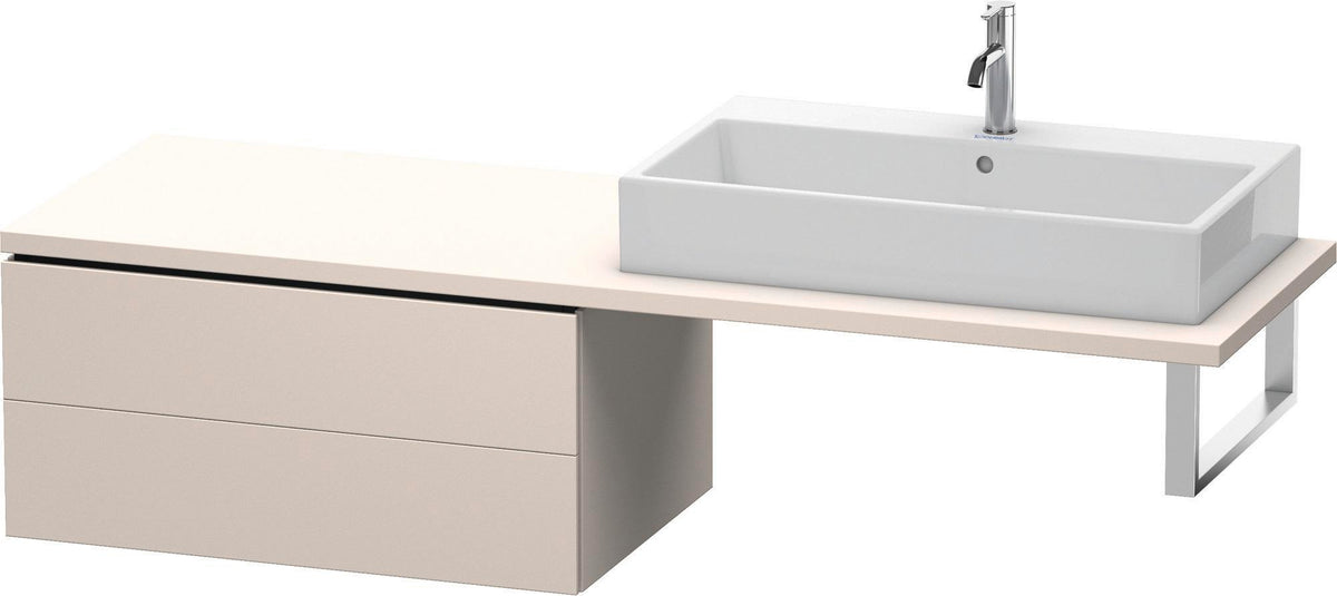 Duravit L-Cube Unterschrank für Konsole 820 mm, 2 Schubkästen, Weiß Matt