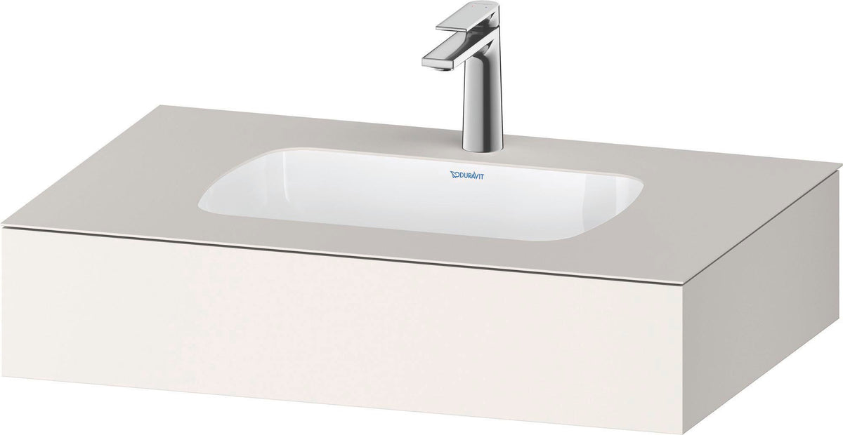 DURAVIT Qatego Einbauwaschtisch mit Konsole 800x550mm Weiß Hochglanz – Studio F. A. Porsche