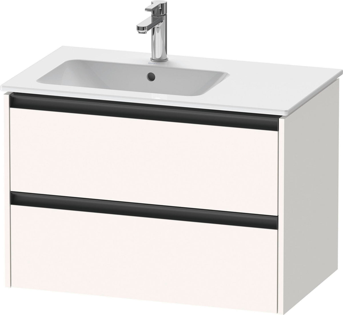 Duravit Ketho.2 Waschtischunterbau wandhängend 810 mm betongrau matt mit 2 Schubkästen