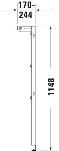 Duravit DuraSystem Erweiterungselement 238 x 1148 mm – selbsttragend, verzinkter Stahl