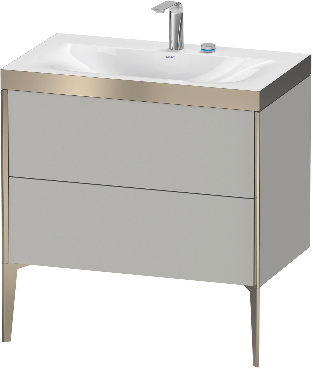DURAVIT XViu c-bonded Waschtischset bodenstehend 800 mm mit 2 Auszügen und Push-Open