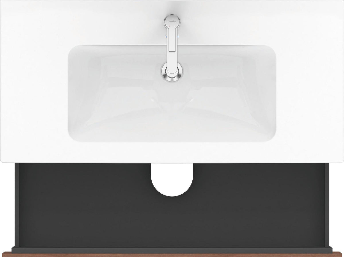 Duravit L-Cube Waschtischunterbau 1020 mm taupe matt – wandhängend, 2 Schubkästen, Tip-On