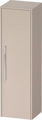 DURAVIT D-Code Halbhochschrank 400 mm, rechts, Basalt Matt, 1 Tür, Glasböden