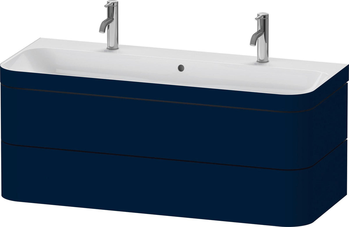DURAVIT Happy D.2 c-bonded Waschtischset 1175 mm wandhängend mit 2 Schubkästen und Tip-on Technik