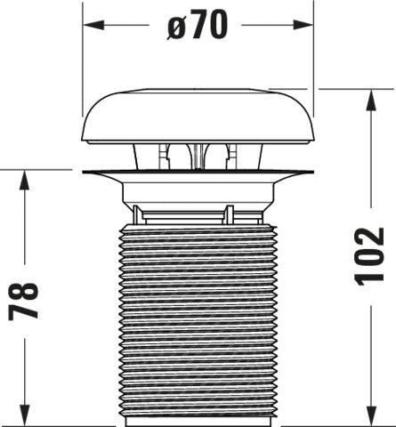 Duravit Geruchsverschluss Universal mit Key-Ring – Ersatzteil für Urinal 280830