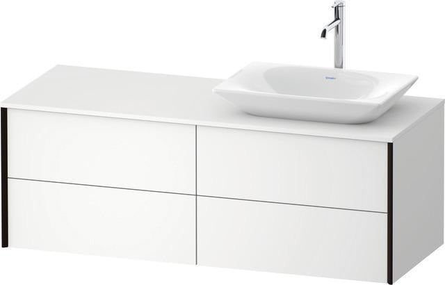 Duravit XVIU Waschtischunterbau 1400x550mm Champagner Matt mit Konsolenplatte und 4 Schubkästen