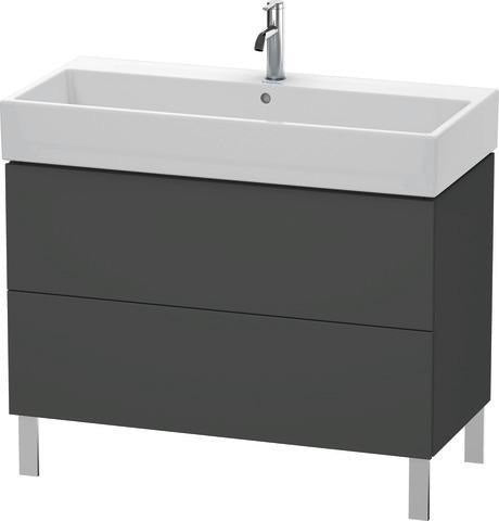 Duravit L-Cube Waschtischunterbau 984 mm Amerikanisch Nussbaum mit Tip-On-Technik