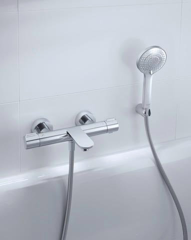 Duravit Brausehalterset Minus Flow in Chrom – Softrain, Rain & IntenseRain Strahlarten