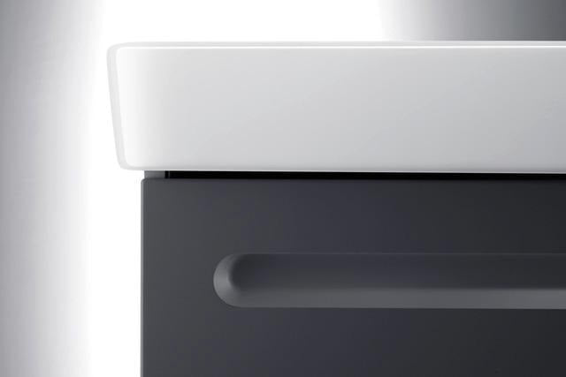 Duravit No.1 Waschtischunterbau 940 mm wandhängend graphit matt mit 1 Auszug und Soft-Close