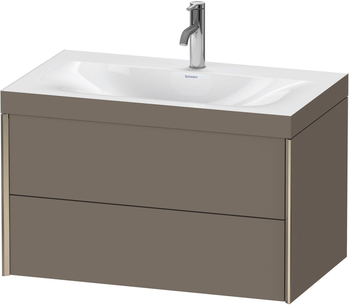 DURAVIT XViu c-bonded Waschtischset 800 mm wandhängend mit 2 Schubkästen und Tip-on-Technik