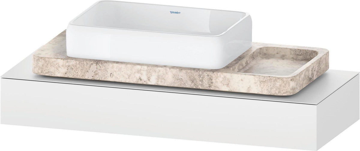 DURAVIT Qatego Konsole 1200 mm, wandhängend, weiß matt, 1 Ausschnitt, Studio F. A. Porsche