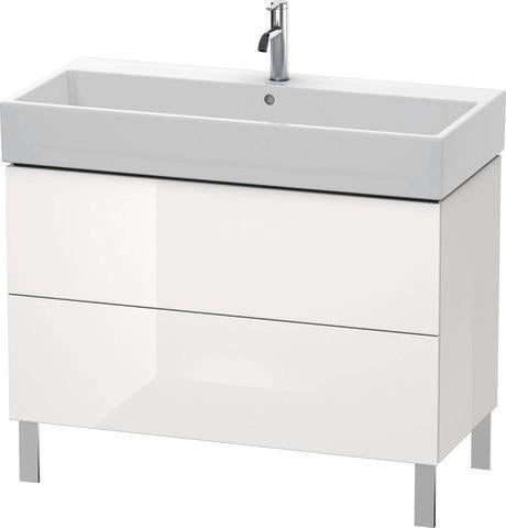 Duravit L-Cube Waschtischunterbau 984 mm taupe supermatt mit Tip-On-Technik für Vero Air