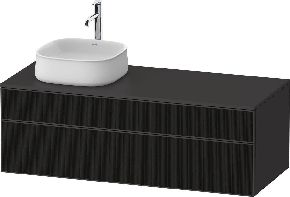 DURAVIT Zencha Konsolen-Waschtischunterbau 1300 mm Eiche Anthrazit wandhängend