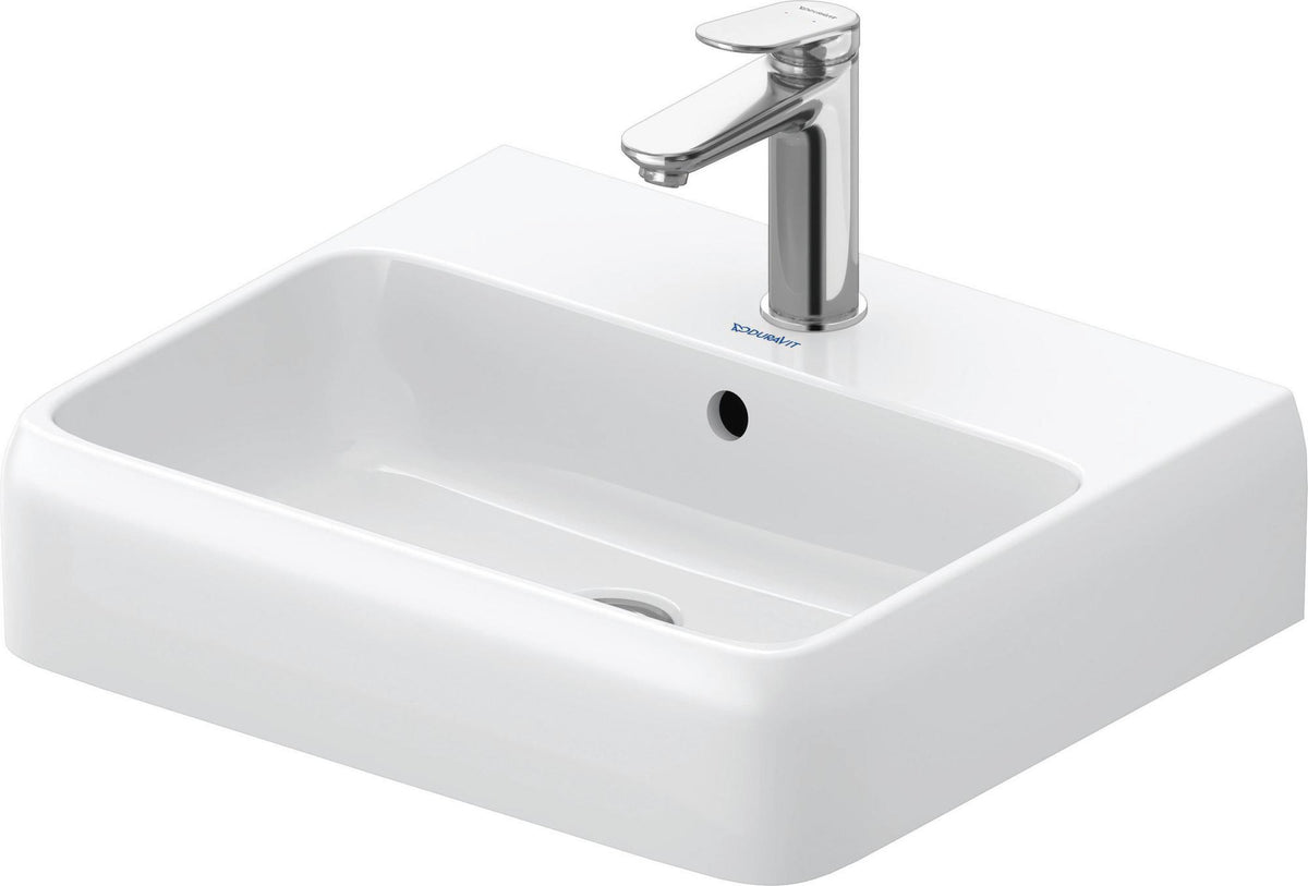 Duravit Qatego Aufsatzwaschtisch 500 mm weiß geschliffen mit Überlauf, ohne Hahnloch