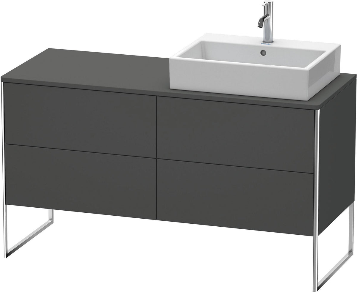DURAVIT XSquare Waschtischunterbau betongrau matt 1400 mm mit 4 Auszügen
