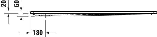 DURAVIT Starck Slimline Duschwanne 1400x750 mm Weiß Sanitäracryl mit Antislip