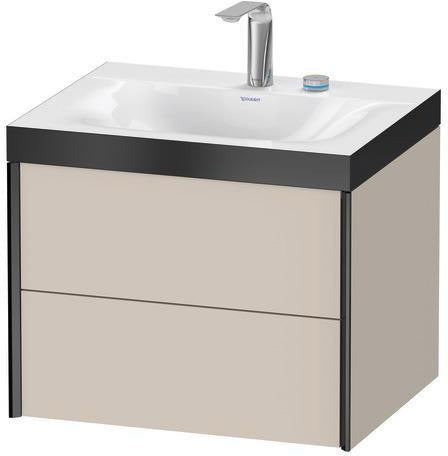 Duravit XVIU Möbelwaschtischset 600x480mm mit Viu Waschtisch und Nussbaum-Einrichtung