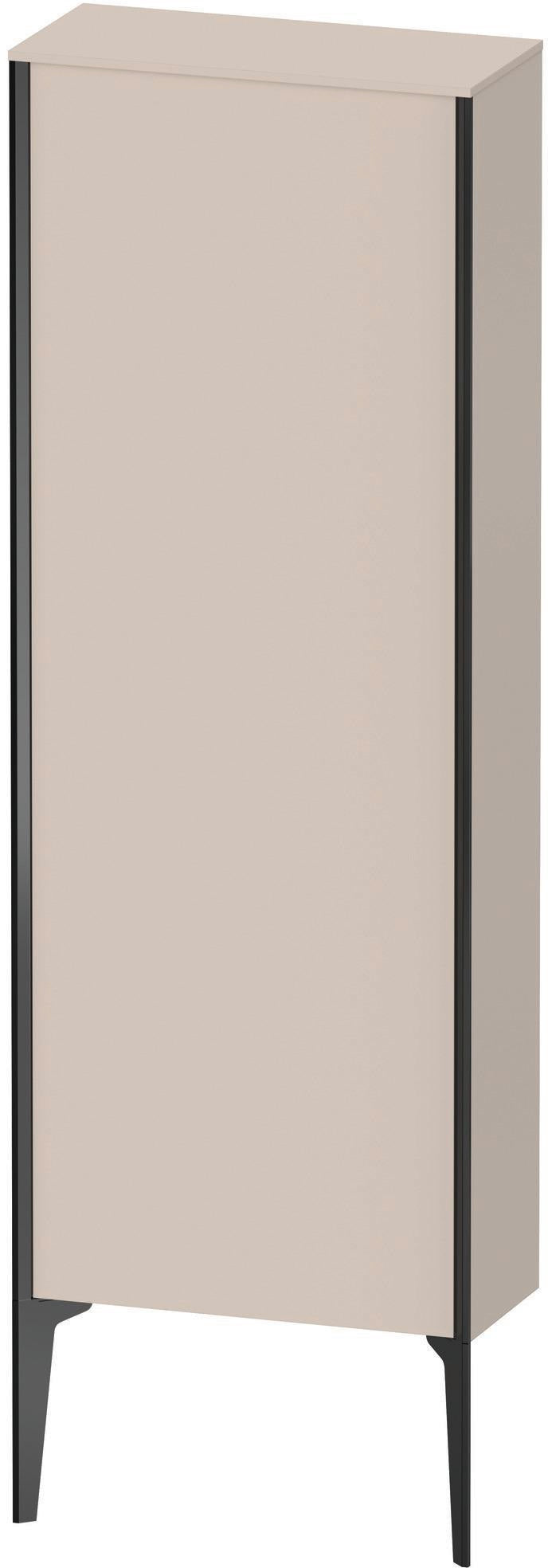 Duravit XViu Halbhochschrank 500 mm links, basalt matt, mit Tip-on und Soft-Close