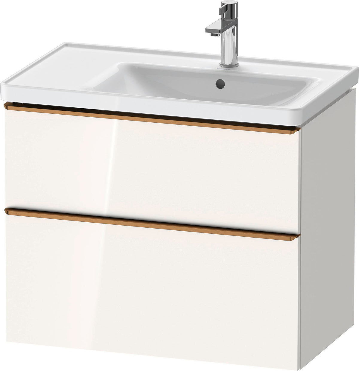 Duravit D-Neo Waschtischunterbau 784 mm Eiche Schwarz Bronze, wandhängend, 1 Auszug