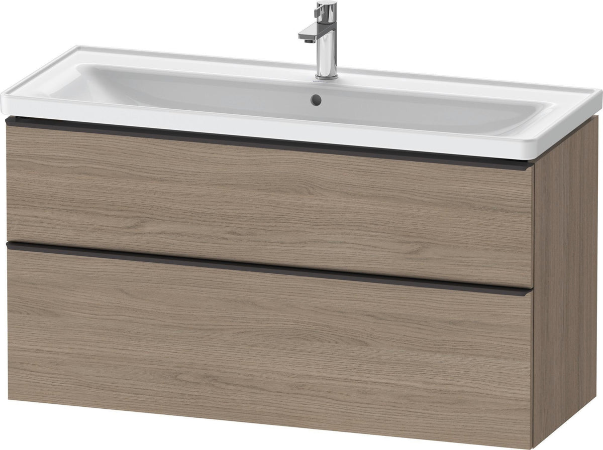 Duravit D-Neo Waschtischunterbau 1184 mm Eiche Terra Matt mit 1 Auszug und Soft-Close