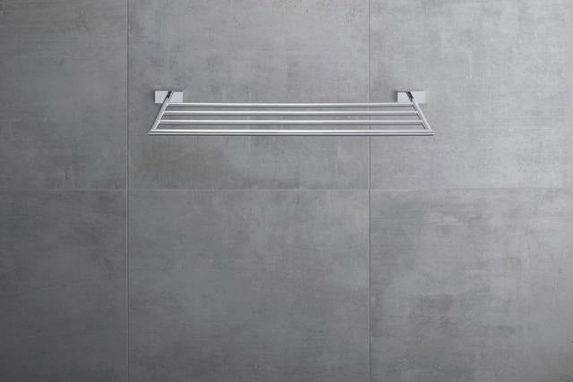 DURAVIT Karree Handtuchablage Chrom 240x668x35 mm – 4 Stangen Wandmontage