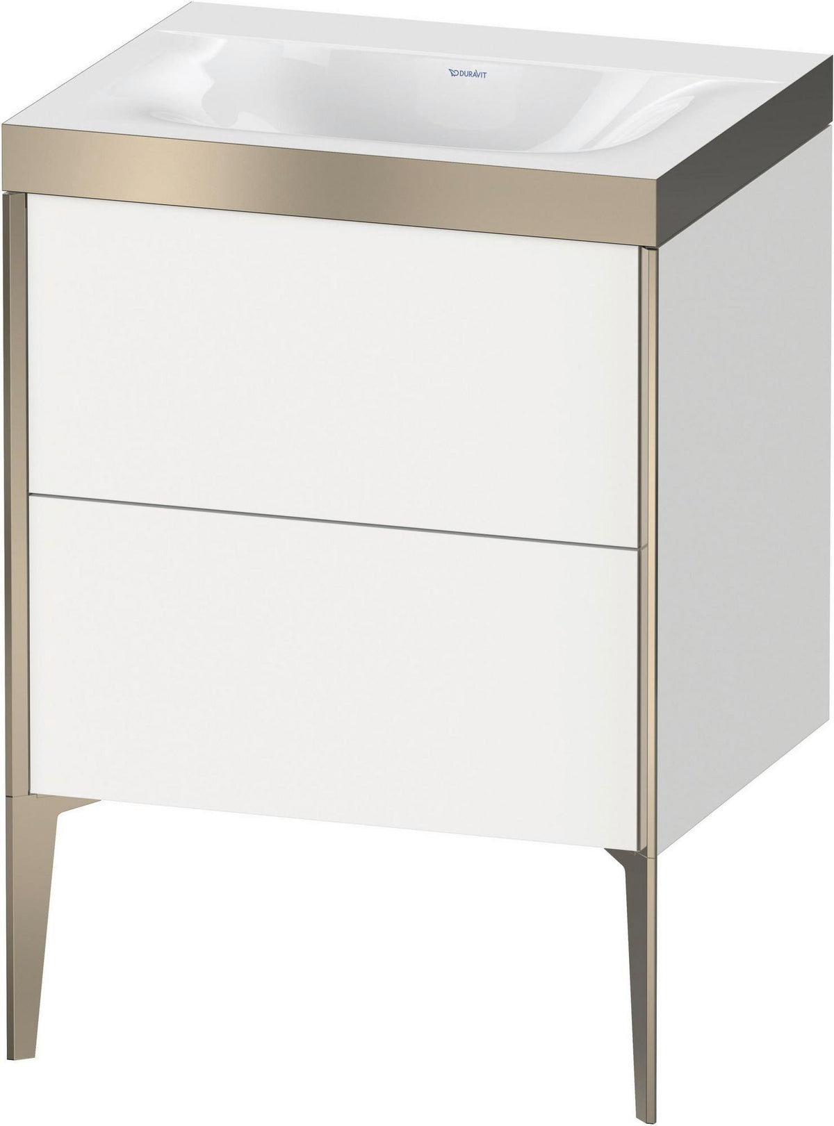 DURAVIT XViu c-bonded Waschtischunterbauset 600x480x610mm mit 2 Auszügen, weiß seidenmatt