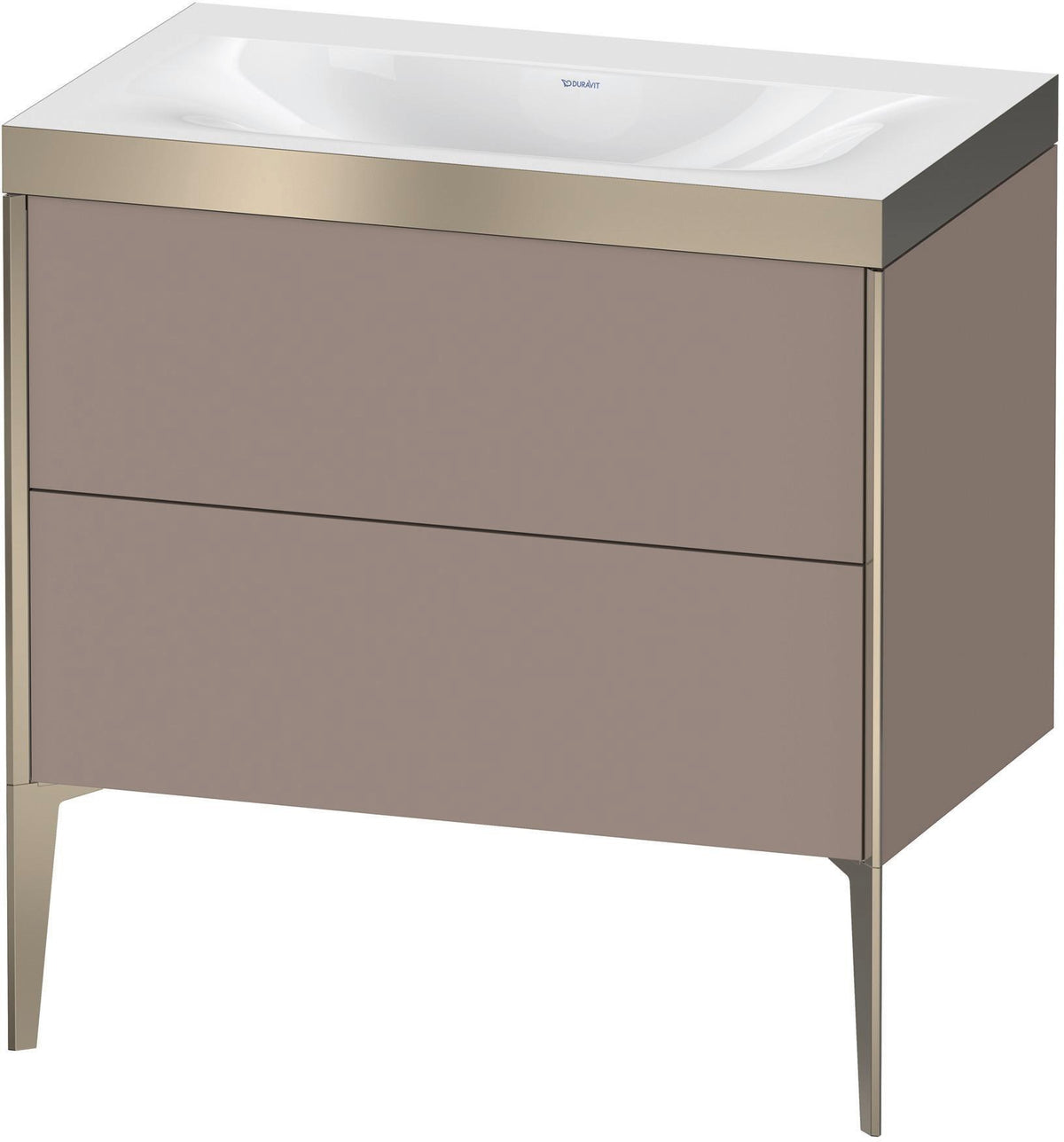 DURAVIT XViu c-bonded Waschtischset bodenstehend 800 mm mit 2 Auszügen und Push-Open