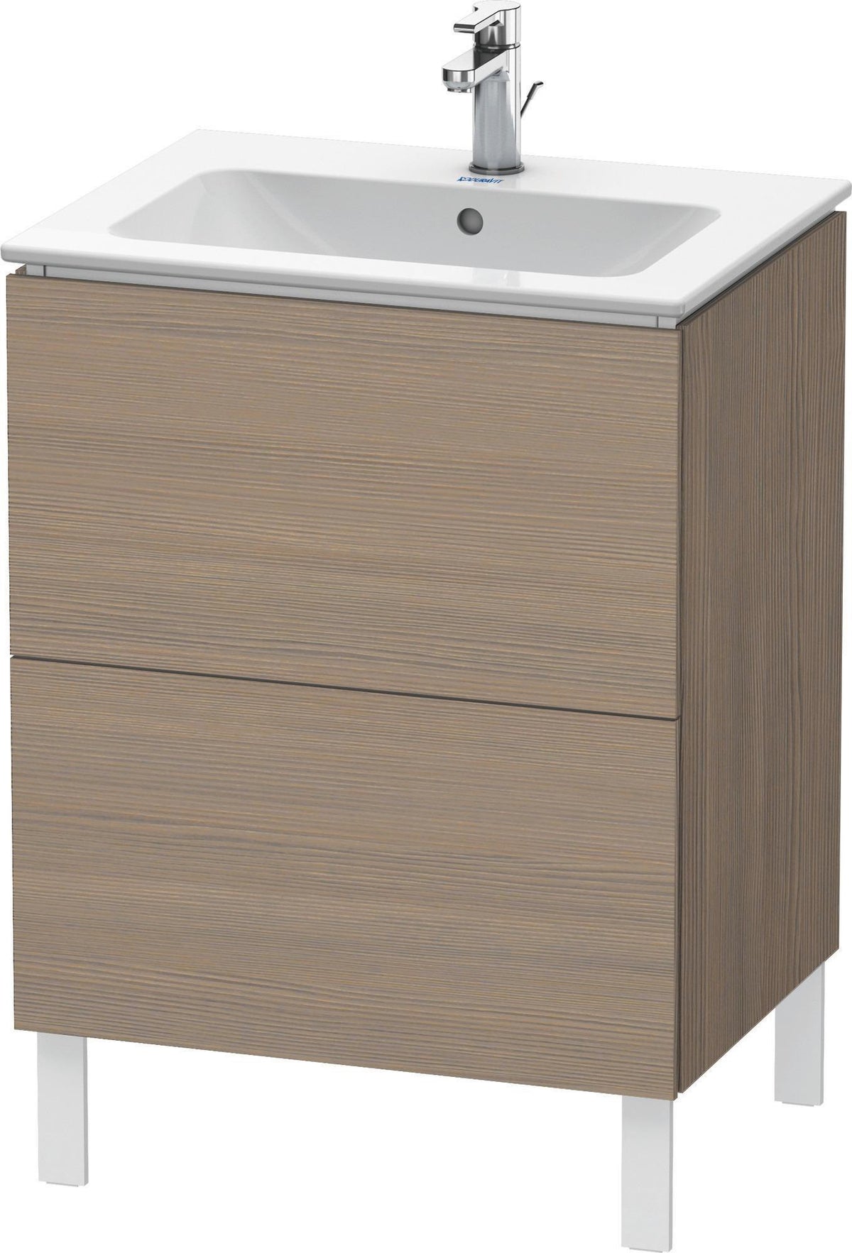 DURAVIT L-Cube Waschtischunterbau 481x620x704mm 2 Auszüge Amerikanisch Nussbaum