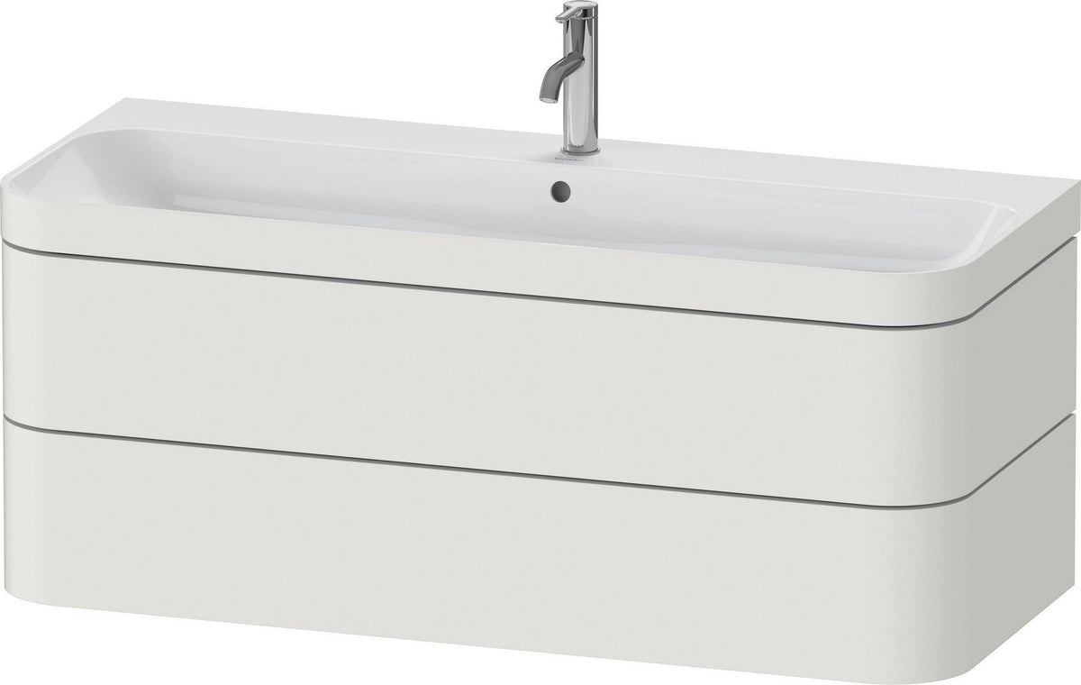 Duravit Happy D.2 c-bonded Waschtischset 1175 mm wandhängend mit 2 Schubkästen und Tip-on Technik