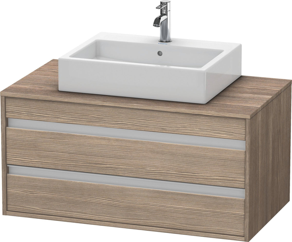 DURAVIT Ketho Waschtischunterbau wandhängend 1000 mm Eiche Terra mit 2 Schubkästen