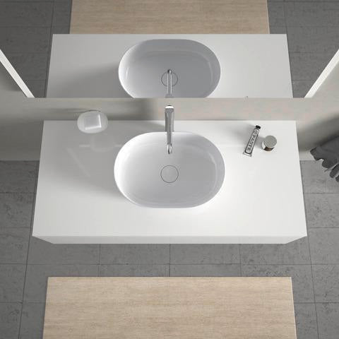 DURAVIT Luv Aufsatzbecken 500x350mm weiß geschliffen ohne Überlauf ohne Hahnlochbank