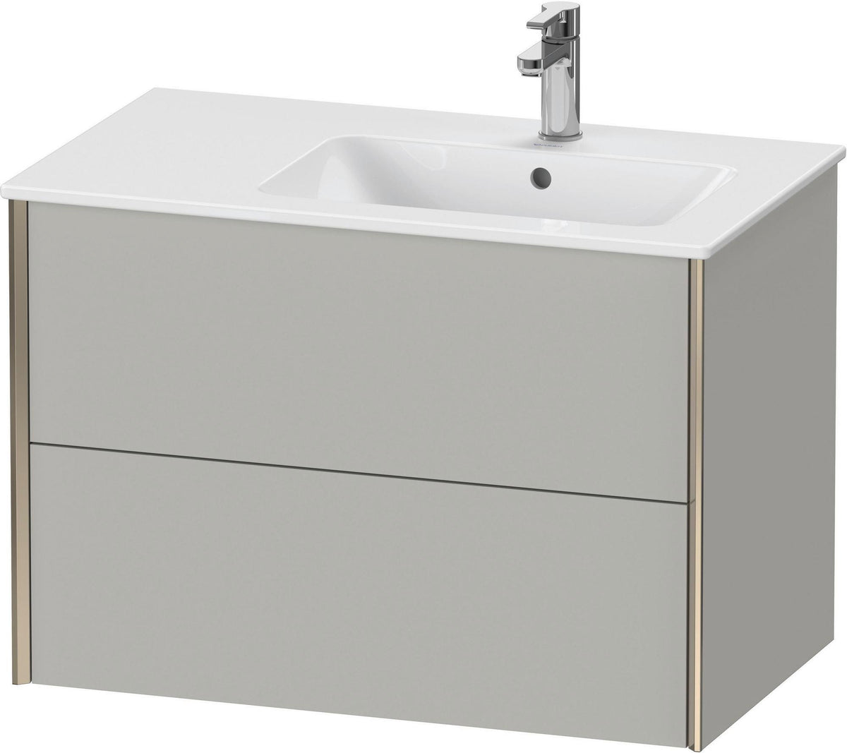 DURAVIT XViu Waschtischunterbau wandhängend 810 mm, 2 Schubkästen, weiß matt