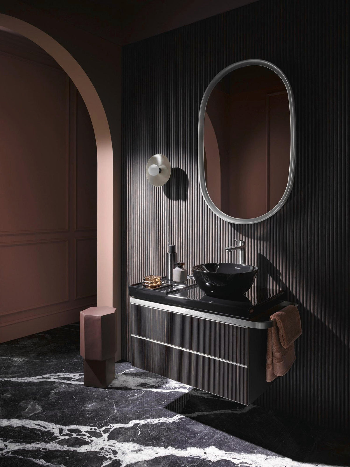 DURAVIT Wave Einhebel-Waschtischmischer XL Bronze Gebürstet ohne Zugstange