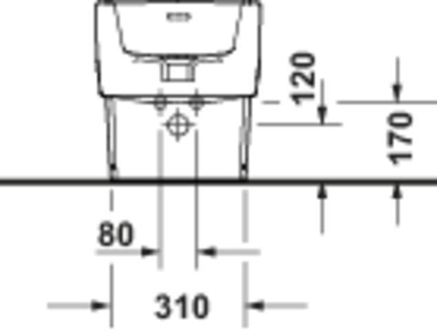 DURAVIT Balcoon Standbidet DuraShield Weiß Hochglanz 370x570mm mit Überlauf