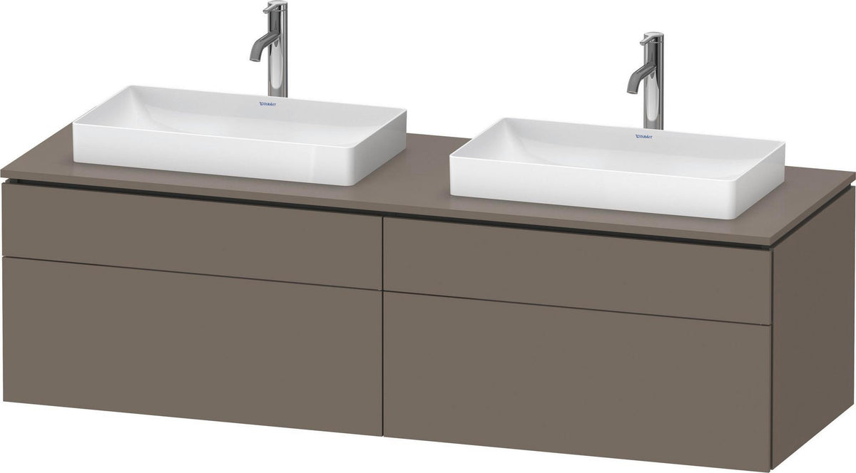 DURAVIT L-Cube Konsolenwaschtischunterbau 1620 mm Taupe supermatt mit Tip-on Technik