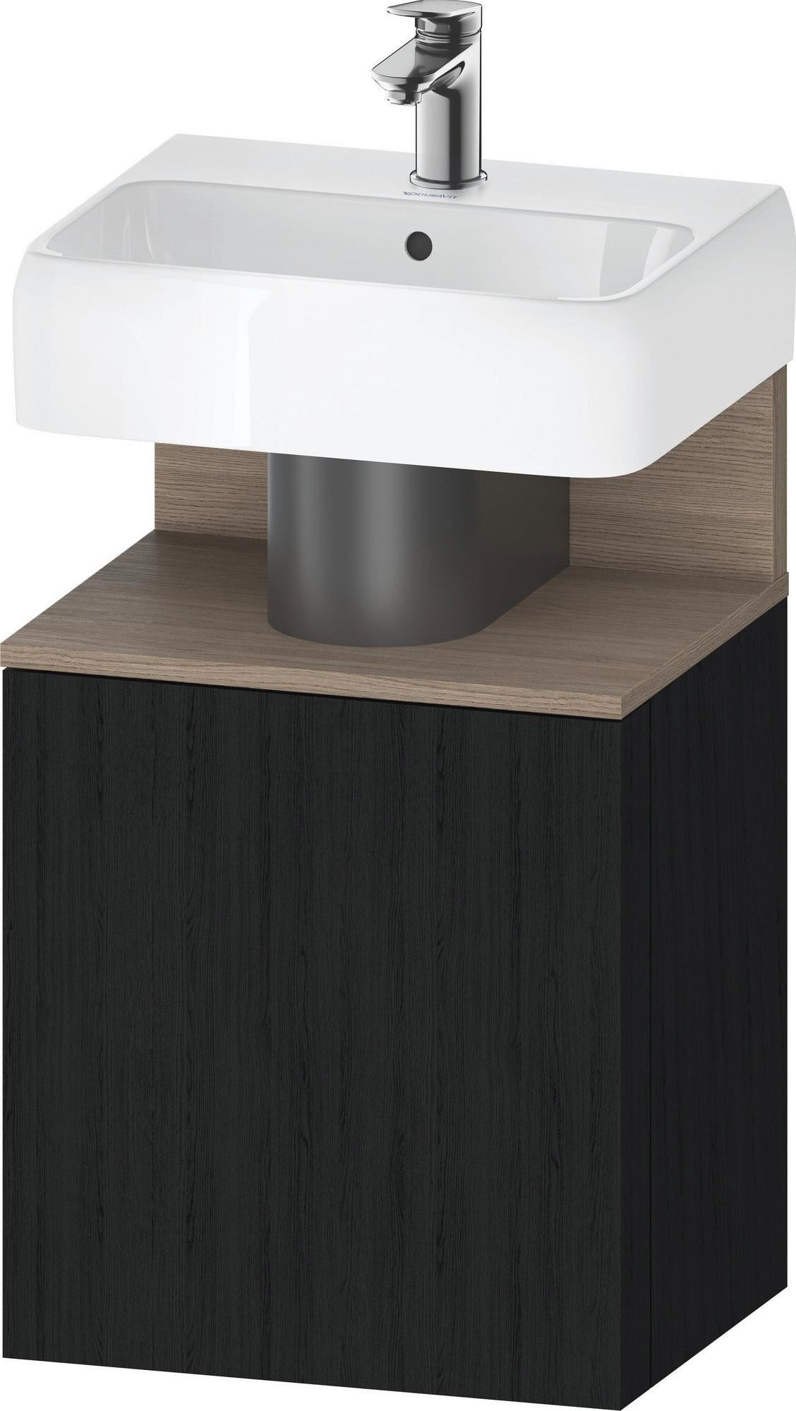 DURAVIT Qatego Waschtischunterbau 440 mm Eiche Terra Matt mit Tip-On-Technik und weißer Nische